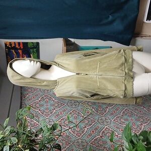 NWOT N.Y.L. Green Velvet Zip Up Jacket, Size L